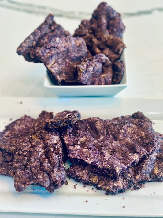 Cookie Brittle (ube with coconut & matcha)