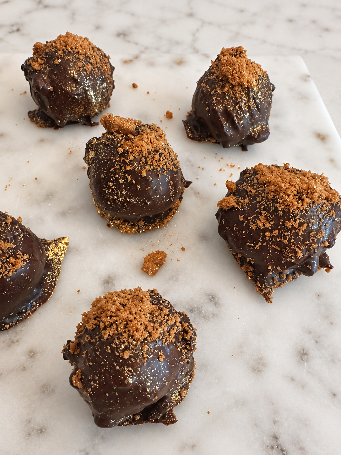 Barney’s Buff Balls: Biscoff Infused Milk Chocolate Ube Truffles