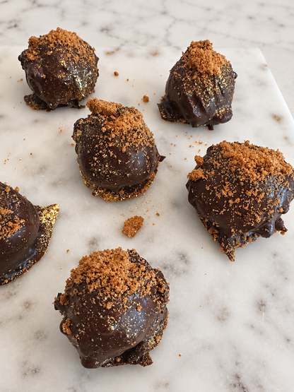 Barney’s Buff Balls: Biscoff Infused Milk Chocolate Ube Truffles
