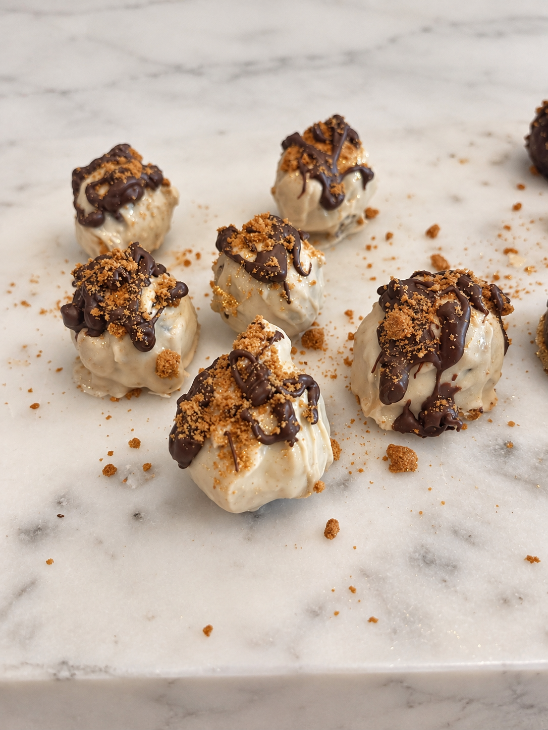 Barney’s Buff Balls: Biscoff Infused White Chocolate Ube Truffles