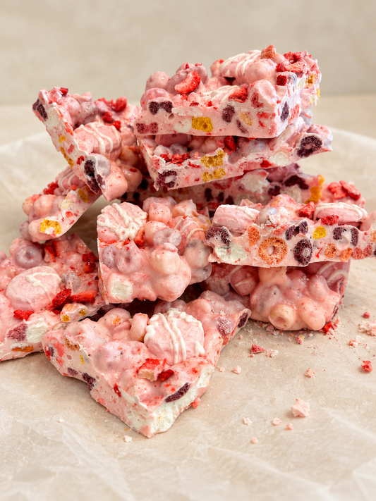 Berry Thick Protein Milkshake | Strawberry Protein Bark