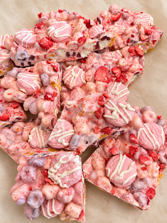 Berry Thick Protein Milkshake | Strawberry Protein Bark